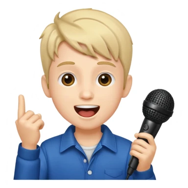 Boy karaoke  sticker