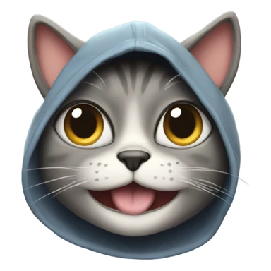 A hoodie with annoying cat on it sticker