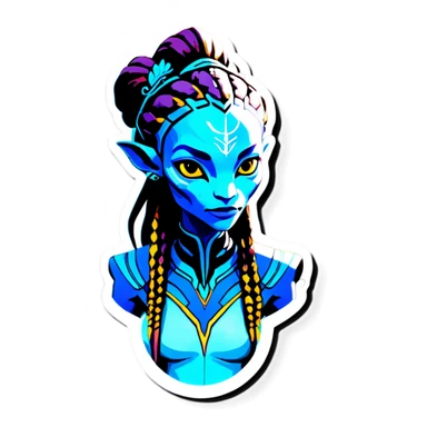 Create neytiri from avatar  sticker
