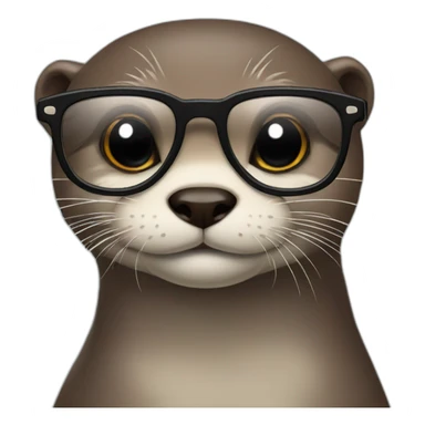 Otter wearing glasses sticker