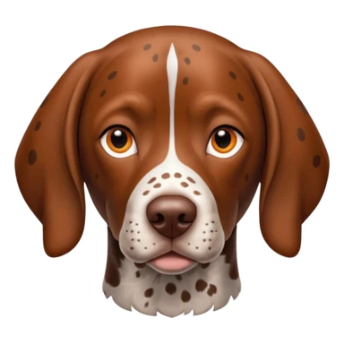 orange spotted face and back german short haired pointer sticker