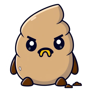 Angry poop sticker
