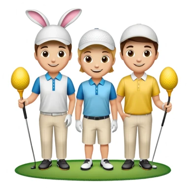 Happy Easter to golfer players sticker