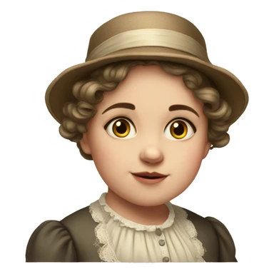 Victorian girl: age 1 without hat sticker