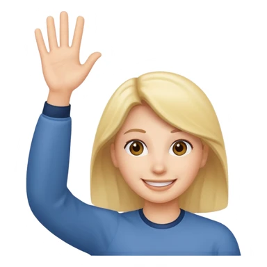 person waving hi sticker