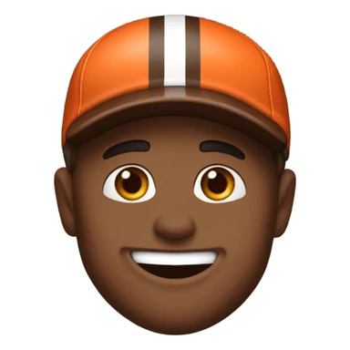 White guy Cleveland browns fan  sticker