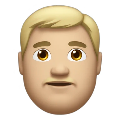 Fat man with black hair sticker