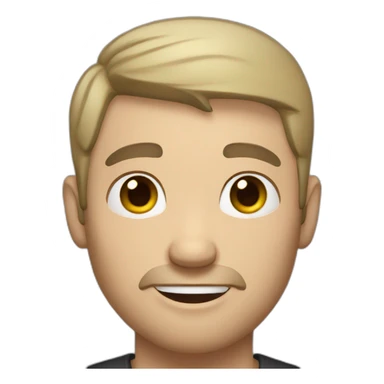 white man with short dark hair, tatoo on the arms sticker