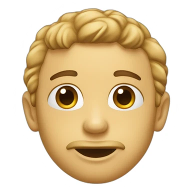 Tête avec le petit doigt dans la bouche sticker