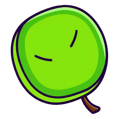 lucky four-leaf clover and kiwi fruit sticker