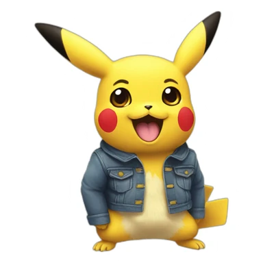 Pikachu avec évoli sticker