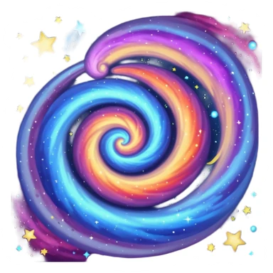 Galaxy with space around it sticker
