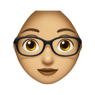 A hijabi girl with light skin and black eyes wearing black glasses in for of star sticker