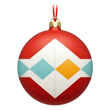 scandi style christmas ornament  sticker