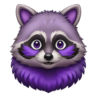 purple raccoon sticker