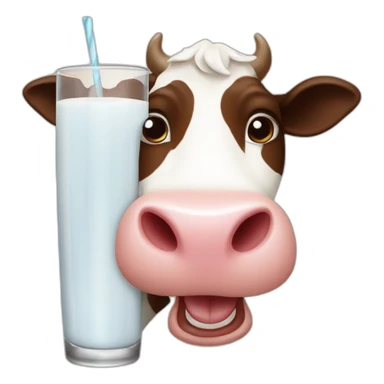 Cow with chocalete milk sticker