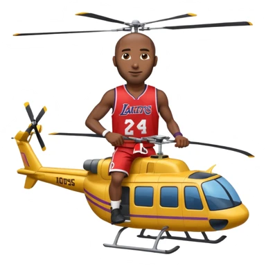 kobe bryant ride a helicopter sticker