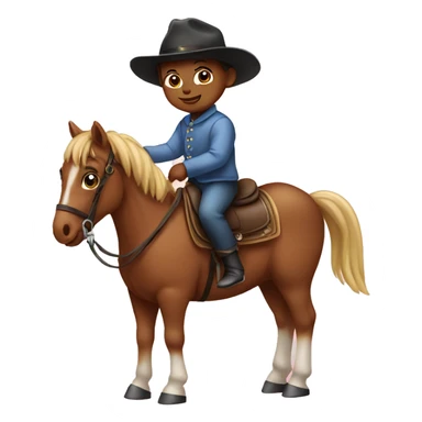 Baby on a horse sticker