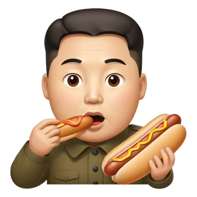 Fat Kim jong-un hot dog sticker