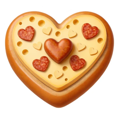 sausage cheese love shape sticker