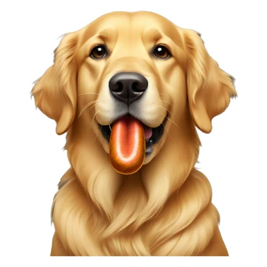 A Golden retriever smoking a cigar sticker
