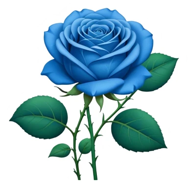 Blue rose, identical to the standard rose emoji but blue in color instead of red sticker