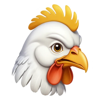 funny chicken head side view sticker