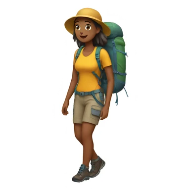 Woman is Hiking sticker
