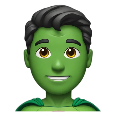 Superman with green skin sticker