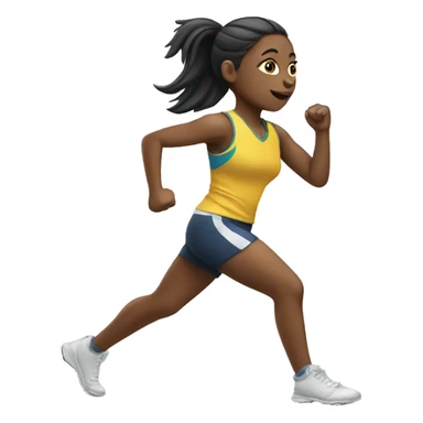 Girl doing sport sticker