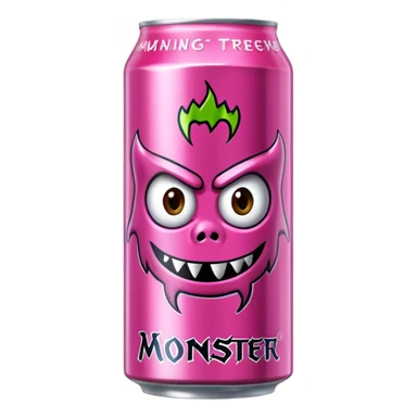 Pink monster energy drink with the logo of original monster company energy drink do not add the face in it just normal monster can  sticker