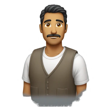 Hombre enojado que no le importa nada sticker