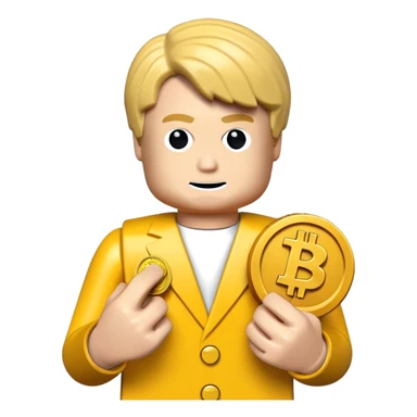hackeur lego homme bitcoin sticker