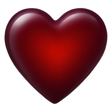 dark red glass heart sticker