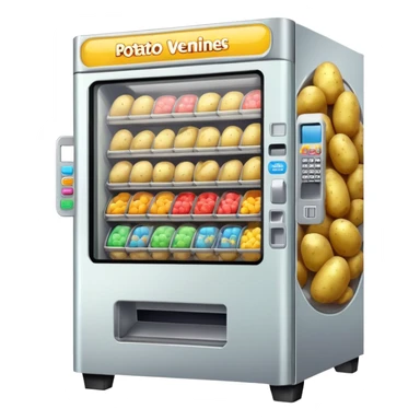Potato vending machine sticker
