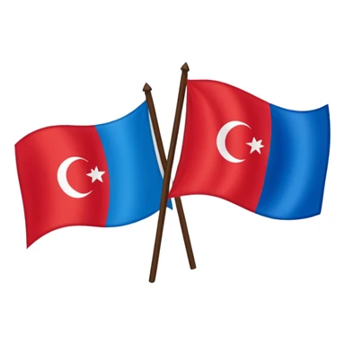 Doğu Türkistan Bayrağı+Türk Bayrağı+Azerbaycan Bayrağı sticker