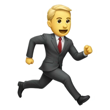 emoji de persona corriendo con traje de ladron sticker