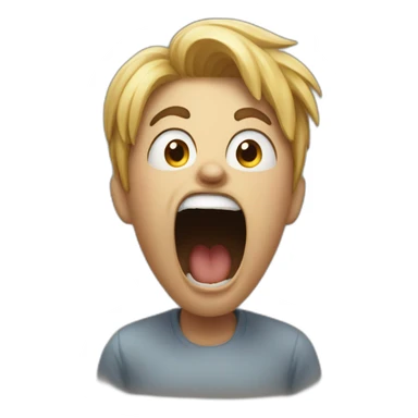 person screaming sticker