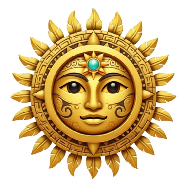 Sol y luna azteca sticker