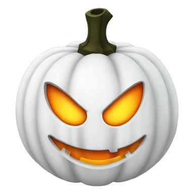Halloween pumpkin evil in white sticker