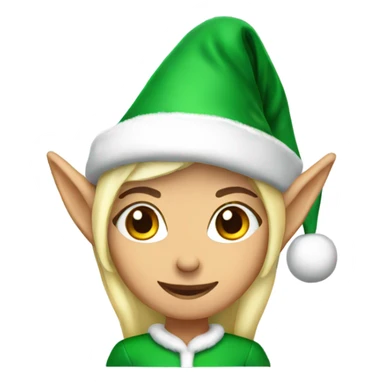 elf female santa hat sticker