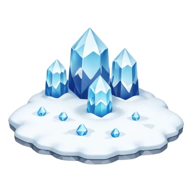 Snow on the ground flat sticker
