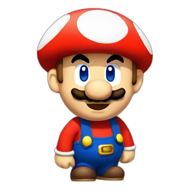 mario on mushrooms sticker