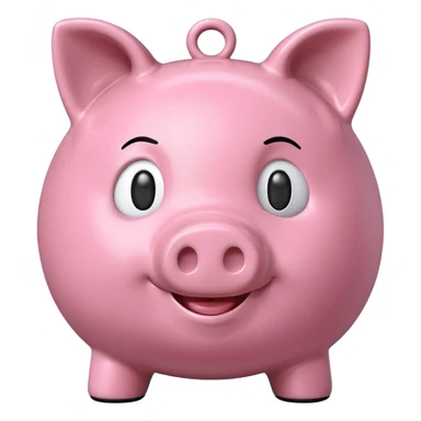 piggy bank with a human figure symbol sticker