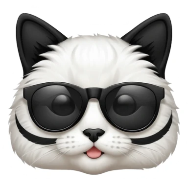 Tuxedo Cat with sunglasses sticker