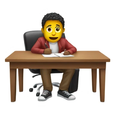 student in exam sticker