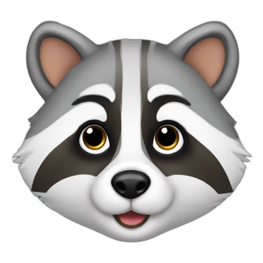 Cute raccoon sticker