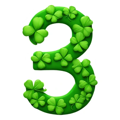 13 with shamrock in it sticker