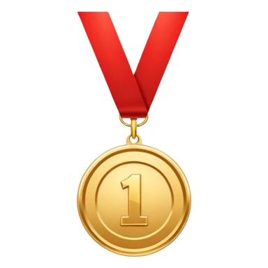 first place medal that is hung around the neck sticker