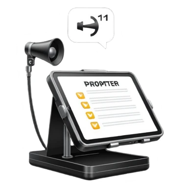 voice prompter sticker